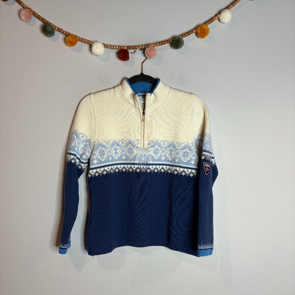 Dale of Norway Moritz Fair Isle half zip sweater - Picture 1 of 4